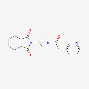 molecular formula C18H19N3O3 B2926153 2-(1-(2-(pyridin-3-yl)acetyl)azetidin-3-yl)-3a,4,7,7a-tetrahydro-1H-isoindole-1,3(2H)-dione CAS No. 1903164-46-4