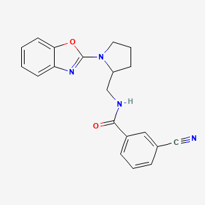 N-((1-(benzo[d]oxazol-2-yl)pyrrolidin-2-yl)methyl)-3-cyanobenzamide