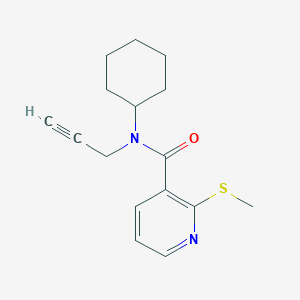 N-cyclohexyl-2-(methylsulfanyl)-N-(prop-2-yn-1-yl)pyridine-3-carboxamide