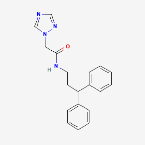 molecular formula C19H20N4O B2926175 N-(3,3-diphenylpropyl)-2-(1H-1,2,4-triazol-1-yl)acetamide CAS No. 866142-73-6