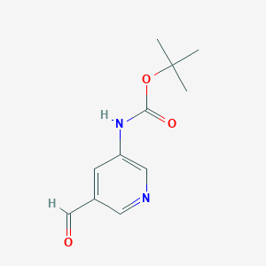 molecular formula C11H14N2O3 B2926177 (5-Formyl-pyridin-3-YL)-carbamic acid tert-butyl ester CAS No. 337904-94-6