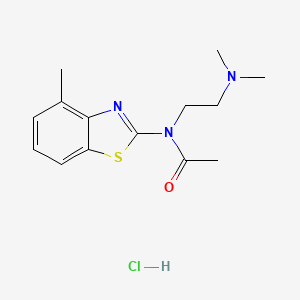 molecular formula C14H20ClN3OS B2926178 N-(2-(dimethylamino)ethyl)-N-(4-methylbenzo[d]thiazol-2-yl)acetamide hydrochloride CAS No. 1217087-57-4
