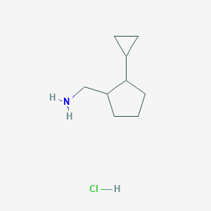 molecular formula C9H18ClN B2926183 (2-Cyclopropylcyclopentyl)methanamine hydrochloride CAS No. 1909319-95-4