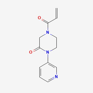 4-Prop-2-enoyl-1-pyridin-3-ylpiperazin-2-one