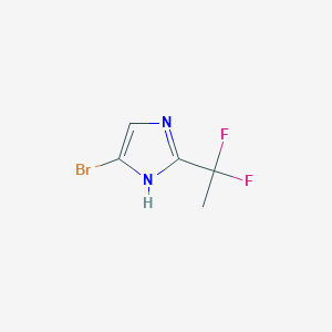 molecular formula C5H5BrF2N2 B2926186 4-bromo-2-(1,1-difluoroethyl)-1H-imidazole CAS No. 1785475-96-8