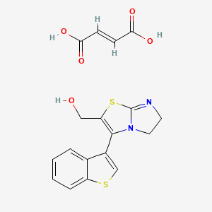 [3-(1-benzothiophen-3-yl)-5,6-dihydroimidazo[2,1-b][1,3]thiazol-2-yl]methanol;(E)-but-2-enedioic acid