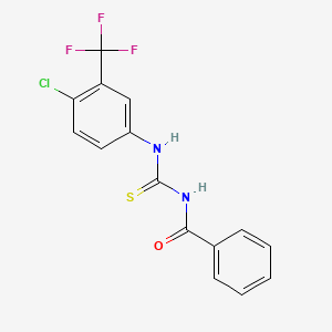 molecular formula C15H10ClF3N2OS B2926205 N-benzoyl-N'-[4-chloro-3-(trifluoromethyl)phenyl]thiourea CAS No. 477868-76-1