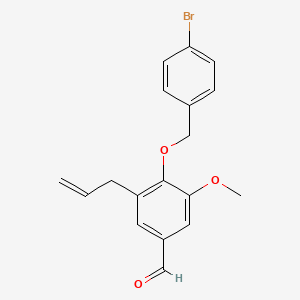 4-[(4-Bromobenzyl)oxy]-3-methoxy-5-(prop-2-en-1-yl)benzaldehyde