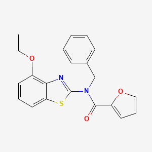 molecular formula C21H18N2O3S B2926224 N-benzyl-N-(4-ethoxybenzo[d]thiazol-2-yl)furan-2-carboxamide CAS No. 900004-58-2