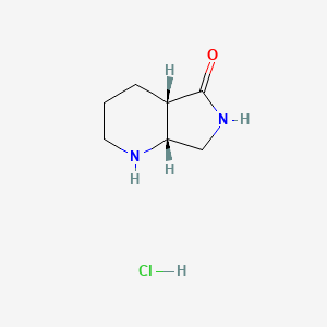 (4As,7aR)-1,2,3,4,4a,6,7,7a-octahydropyrrolo[3,4-b]pyridin-5-one;hydrochloride