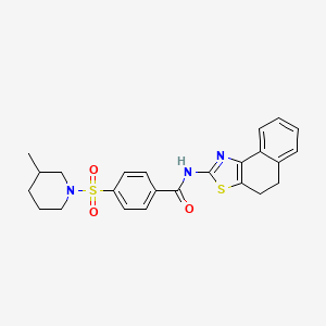 molecular formula C24H25N3O3S2 B2926246 N-(4,5-dihydronaphtho[1,2-d]thiazol-2-yl)-4-((3-methylpiperidin-1-yl)sulfonyl)benzamide CAS No. 683261-26-9