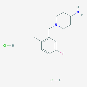 molecular formula C13H21Cl2FN2 B2926247 1-(5-氟-2-甲基苄基)哌啶-4-胺二盐酸盐 CAS No. 1286275-30-6