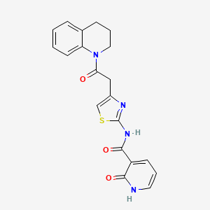 N-(4-(2-(3,4-dihydroquinolin-1(2H)-yl)-2-oxoethyl)thiazol-2-yl)-2-oxo-1,2-dihydropyridine-3-carboxamide