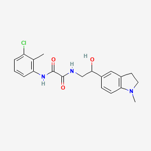 molecular formula C20H22ClN3O3 B2926298 N1-(3-chloro-2-methylphenyl)-N2-(2-hydroxy-2-(1-methylindolin-5-yl)ethyl)oxalamide CAS No. 1706137-03-2