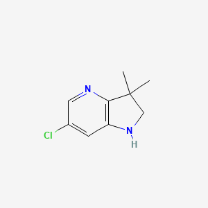 molecular formula C9H11ClN2 B2926301 6-Chloro-3,3-dimethyl-2,3-dihydro-1H-pyrrolo[3,2-b]pyridine CAS No. 1604818-09-8