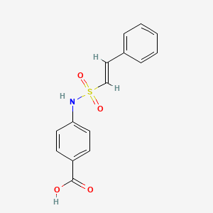 molecular formula C15H13NO4S B2926302 4-(2-Phenylethenesulfonamido)benzoic acid CAS No. 315677-94-2