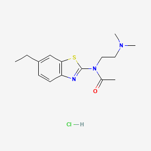 molecular formula C15H22ClN3OS B2926324 N-(2-(dimethylamino)ethyl)-N-(6-ethylbenzo[d]thiazol-2-yl)acetamide hydrochloride CAS No. 1216976-77-0