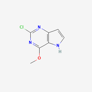molecular formula C7H6ClN3O B2926362 2-Chloro-4-methoxy-5H-pyrrolo[3,2-d]pyrimidine CAS No. 1375301-68-0