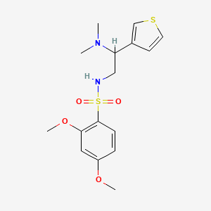 molecular formula C16H22N2O4S2 B2926382 N-(2-(dimethylamino)-2-(thiophen-3-yl)ethyl)-2,4-dimethoxybenzenesulfonamide CAS No. 946248-90-4