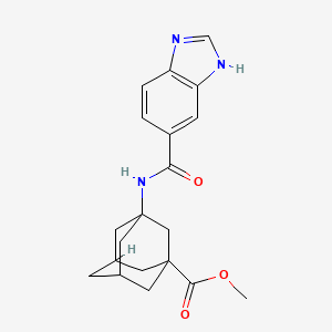 molecular formula C20H23N3O3 B2926396 methyl 3-(1H-1,3-benzodiazole-5-amido)adamantane-1-carboxylate CAS No. 1235163-45-7