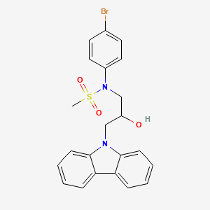 B2926441 N-(4-bromophenyl)-N-[3-(9H-carbazol-9-yl)-2-hydroxypropyl]methanesulfonamide CAS No. 429656-46-2
