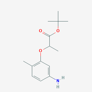 molecular formula C14H21NO3 B2926460 Tert-butyl 2-(5-amino-2-methylphenoxy)propanoate CAS No. 2248298-05-5