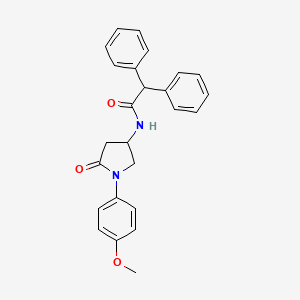 molecular formula C25H24N2O3 B2926501 N-[1-(4-methoxyphenyl)-5-oxopyrrolidin-3-yl]-2,2-diphenylacetamide CAS No. 887462-78-4