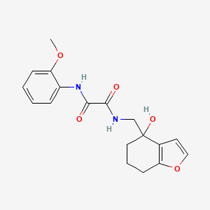 molecular formula C18H20N2O5 B2926508 N-[(4-hydroxy-4,5,6,7-tetrahydro-1-benzofuran-4-yl)methyl]-N'-(2-methoxyphenyl)ethanediamide CAS No. 2309342-57-0