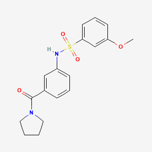 3-methoxy-N-[3-(1-pyrrolidinylcarbonyl)phenyl]benzenesulfonamide