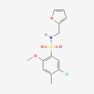 5-chloro-N-(furan-2-ylmethyl)-2-methoxy-4-methylbenzenesulfonamide