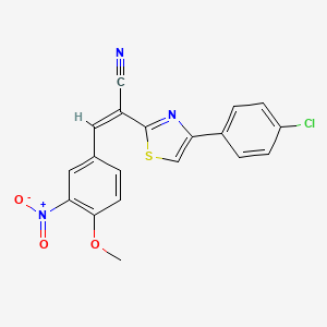 (Z)-2-(4-(4-chlorophenyl)thiazol-2-yl)-3-(4-methoxy-3-nitrophenyl)acrylonitrile
