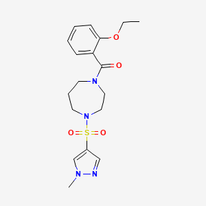 (2-ethoxyphenyl)(4-((1-methyl-1H-pyrazol-4-yl)sulfonyl)-1,4-diazepan-1-yl)methanone