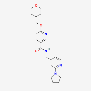 N-((2-(pyrrolidin-1-yl)pyridin-4-yl)methyl)-6-((tetrahydro-2H-pyran-4-yl)methoxy)nicotinamide