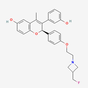 (R)-2-(4-(2-(3-(fluoromethyl)azetidin-1-yl)ethoxy)phenyl)-3-(3-hydroxyphenyl)-4-methyl-2H-chromen-6-ol