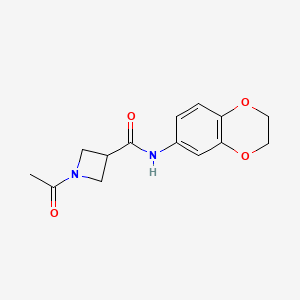 1-acetyl-N-(2,3-dihydrobenzo[b][1,4]dioxin-6-yl)azetidine-3-carboxamide
