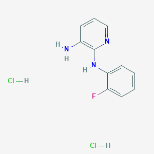 molecular formula C11H12Cl2FN3 B2926534 N2-(2-fluorophenyl)pyridine-2,3-diamine dihydrochloride CAS No. 2034459-31-7