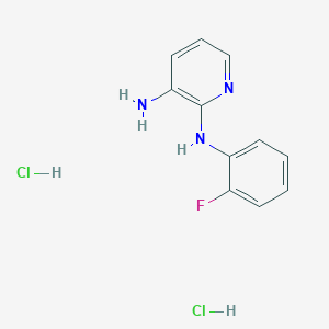 N2-(2-fluorophenyl)pyridine-2,3-diamine dihydrochloride