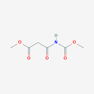 molecular formula C6H9NO5 B2926537 methyl 3-[(methoxycarbonyl)amino]-3-oxopropanoate CAS No. 2470437-46-6
