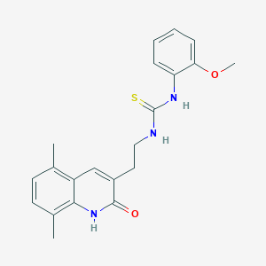 1-[2-(5,8-dimethyl-2-oxo-1H-quinolin-3-yl)ethyl]-3-(2-methoxyphenyl)thiourea