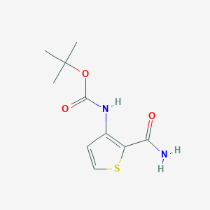 molecular formula C10H14N2O3S B2926599 Boc-3-aminothiophene-2-carboxamide CAS No. 886497-80-9