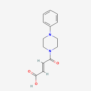 (E)-4-oxo-4-(4-phenylpiperazin-1-yl)but-2-enoic acid