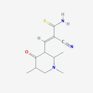 (2E)-2-cyano-3-(1,2,5-trimethyl-4-oxopiperidin-3-yl)prop-2-enethioamide