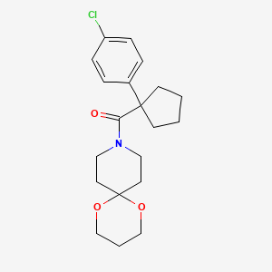 (1-(4-Chlorophenyl)cyclopentyl)(1,5-dioxa-9-azaspiro[5.5]undecan-9-yl)methanone