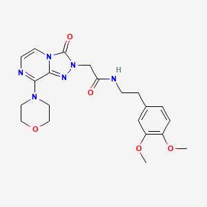 molecular formula C21H26N6O5 B2926690 N-[2-(3,4-dimethoxyphenyl)ethyl]-2-[8-(morpholin-4-yl)-3-oxo-2H,3H-[1,2,4]triazolo[4,3-a]pyrazin-2-yl]acetamide CAS No. 1251626-63-7