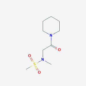 molecular formula C9H18N2O3S B2926710 N-methyl-N-[2-oxo-2-(piperidin-1-yl)ethyl]methanesulfonamide CAS No. 1119447-76-5