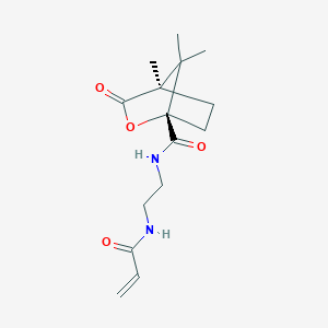 molecular formula C15H22N2O4 B2926765 N-(2-{[(1S,4R)-4,7,7-trimethyl-3-oxo-2-oxabicyclo[2.2.1]heptan-1-yl]formamido}ethyl)prop-2-enamide CAS No. 2361587-28-0