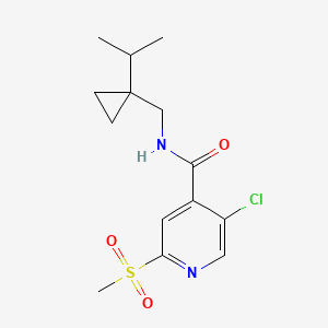 B2926833 5-chloro-2-methanesulfonyl-N-{[1-(propan-2-yl)cyclopropyl]methyl}pyridine-4-carboxamide CAS No. 2094571-30-7