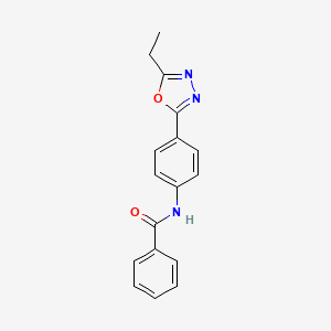 molecular formula C17H15N3O2 B2926867 N-[4-(5-ethyl-1,3,4-oxadiazol-2-yl)phenyl]benzamide CAS No. 904645-80-3
