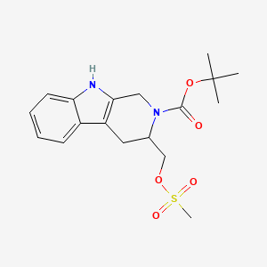 Tert-butyl 3-(methylsulfonyloxymethyl)-1,3,4,9-tetrahydropyrido[3,4-b]indole-2-carboxylate
