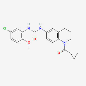 1-(5-Chloro-2-methoxyphenyl)-3-(1-(cyclopropanecarbonyl)-1,2,3,4-tetrahydroquinolin-6-yl)urea